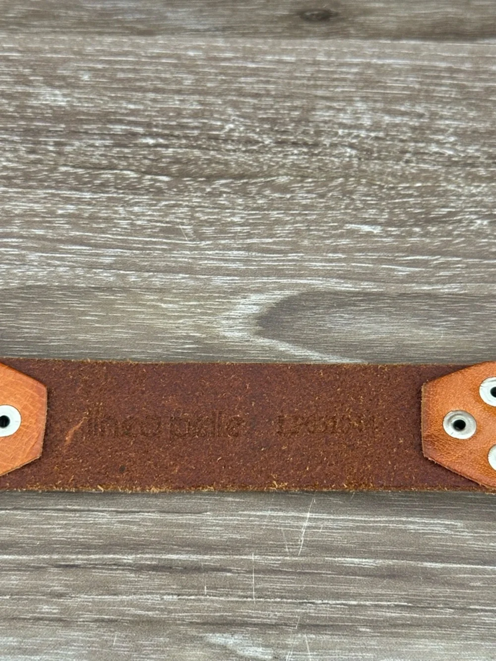 Linea Pelle Vintage Brown Leather Belt - Picture 3 of 6